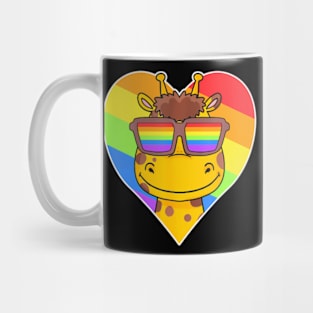 Gay Pride LGBT  Giraffe LGBT Heart Animal Mug